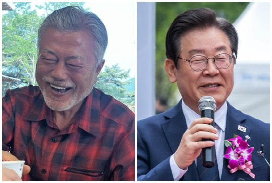 문재인 전 대통령<왼쪽>과 이재명 더불어민주당 대표<디지털타임스 DB>